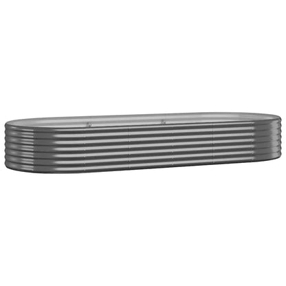Letto da Giardino in Acciaio Zincato 249x100x36 cm Antracite | homemem39