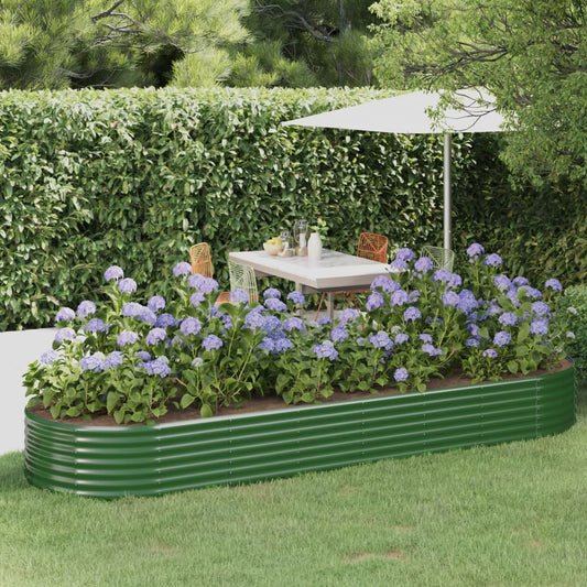 Letto Giardino Acciaio Zincato 322x100x36 cm Verde | homemem39