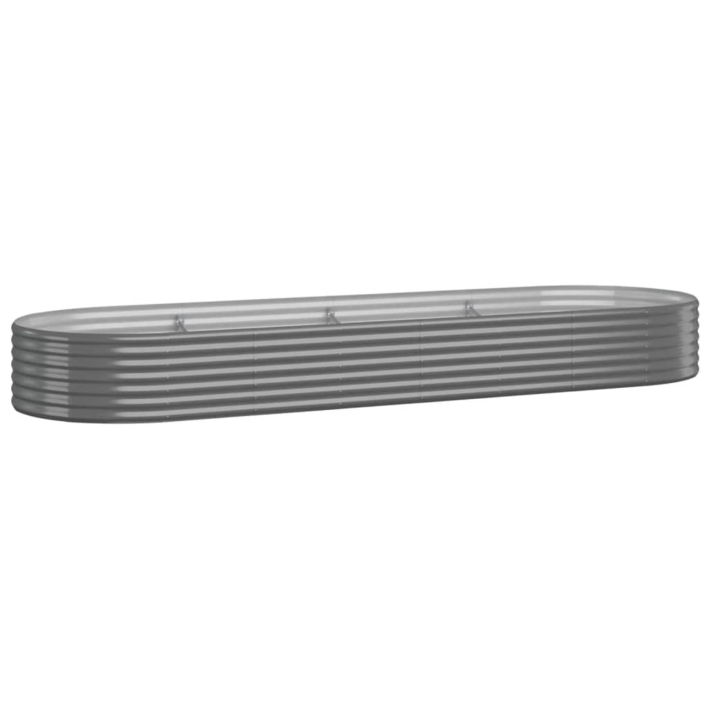 Letto Giardino Acciaio Zincato 322x100x36cm Grigio | homemem39