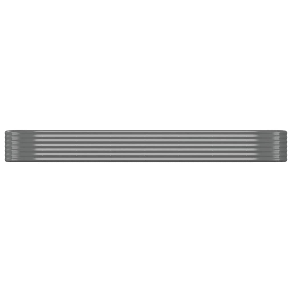 Letto Giardino Acciaio Zincato 322x100x36cm Grigio - homemem39