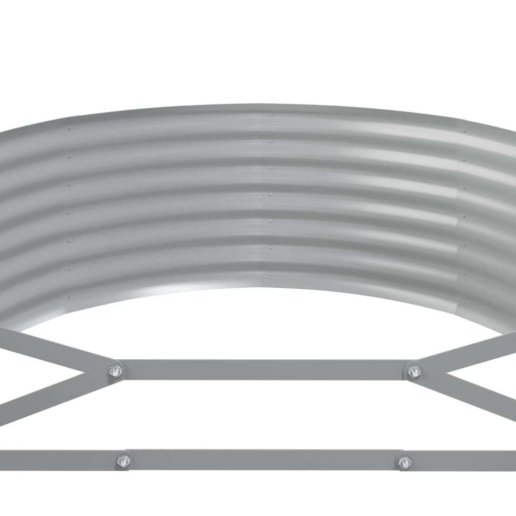Letto Giardino Acciaio Zincato 322x100x36cm Grigio | homemem39