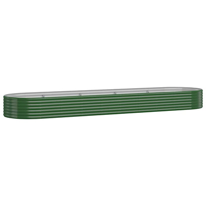 Letto Giardino Acciaio Zincato 396x100x36 cm Verde