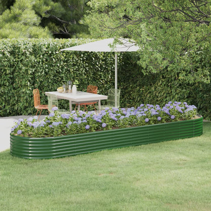 Letto Giardino Acciaio Zincato 396x100x36 cm Verde