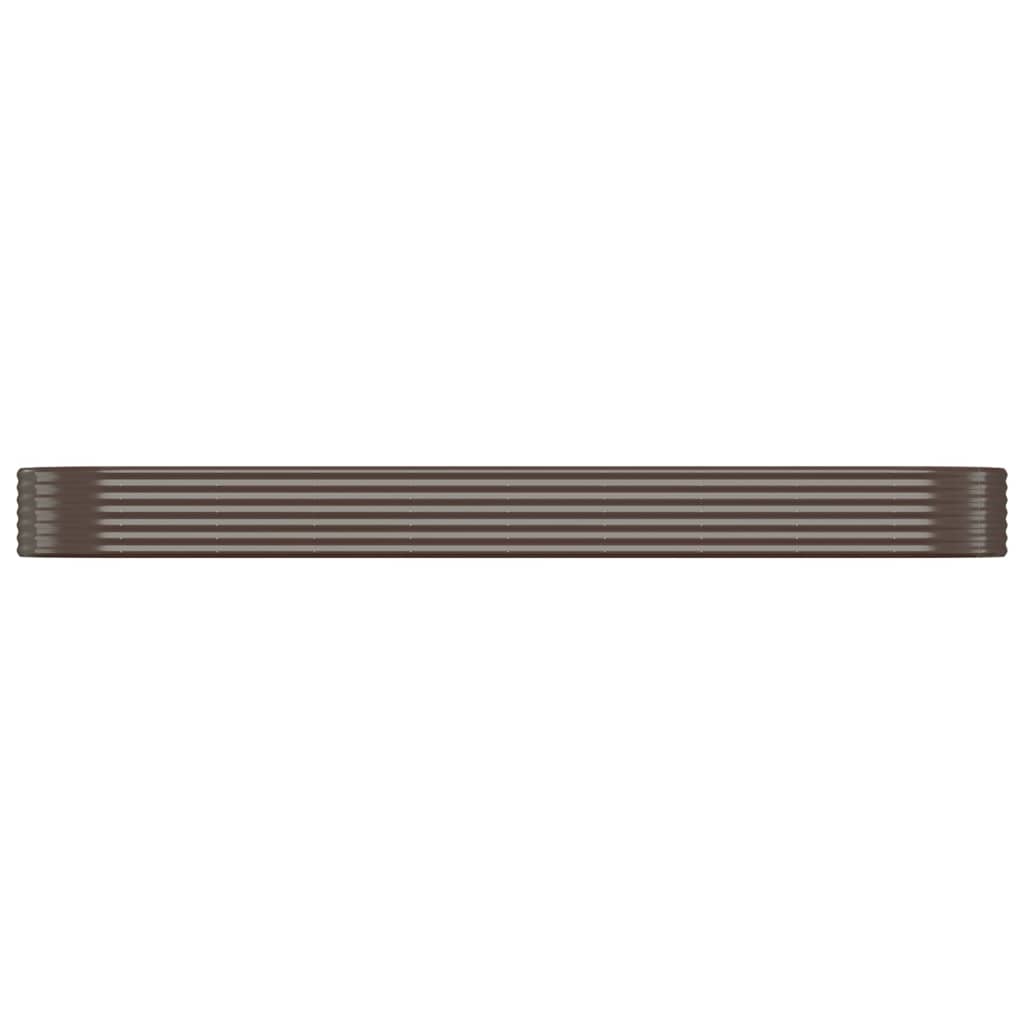 Letto Giardino Acciaio Zincato 396x100x36 cm Marrone | homemem39