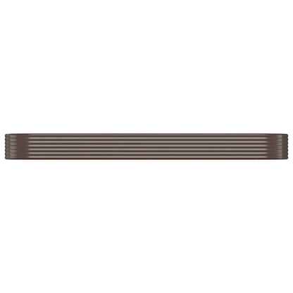 Letto Giardino Acciaio Zincato 396x100x36 cm Marrone | homemem39