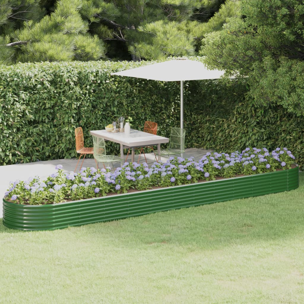 Letto Giardino Acciaio Zincato 507x100x36 cm Verde | homemem39