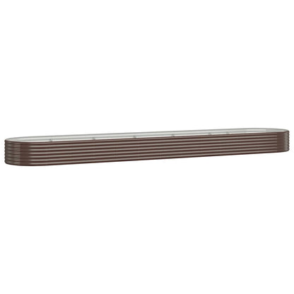 Letto Giardino Acciaio Zincato 507x100x36 cm Marrone | homemem39