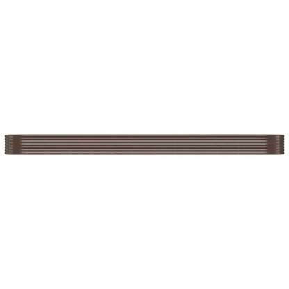 Letto Giardino Acciaio Zincato 507x100x36 cm Marrone | homemem39