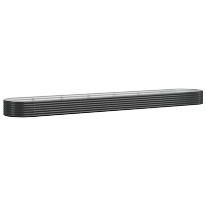 Letto da Giardino in Acciaio Zincato 544x100x36 cm Antracite - homemem39