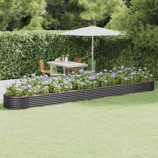 Letto da Giardino in Acciaio Zincato 544x100x36 cm Antracite - homemem39