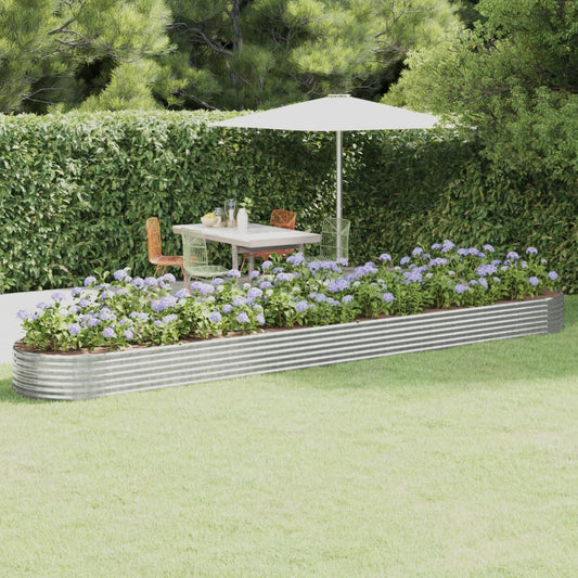 Letto Giardino Acciaio Zincato 544x100x36cm Argento - homemem39