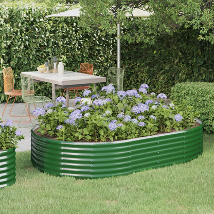Letto Giardino Acciaio Zincato 214x140x36 cm Verde