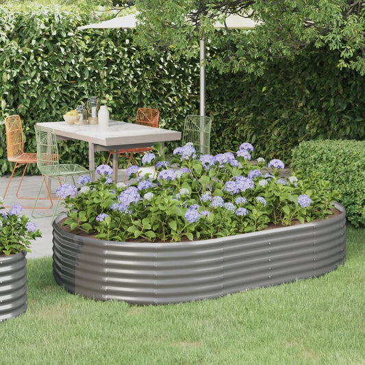 Letto Giardino Acciaio Zincato 214x140x36cm Grigio