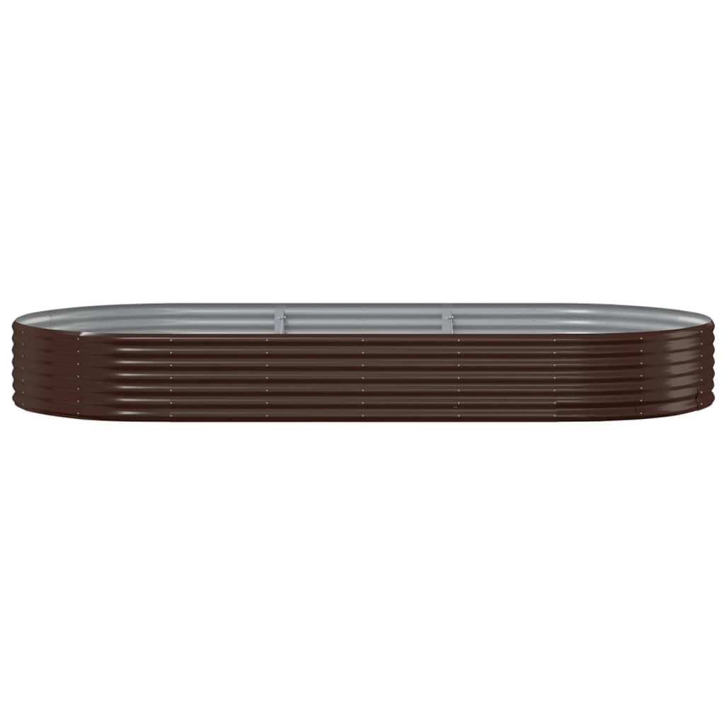 Letto Giardino Acciaio Zincato 296x140x36 cm Marrone | homemem39
