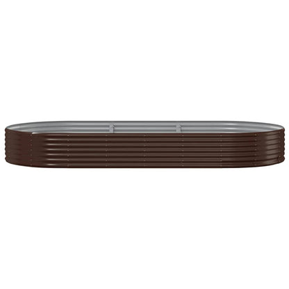Letto Giardino Acciaio Zincato 296x140x36 cm Marrone | homemem39