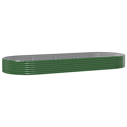Letto Giardino Acciaio Zincato 373x140x36 cm Verde