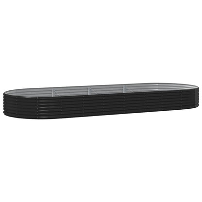 Letto da Giardino in Acciaio Zincato 373x140x36 cm Antracite | homemem39