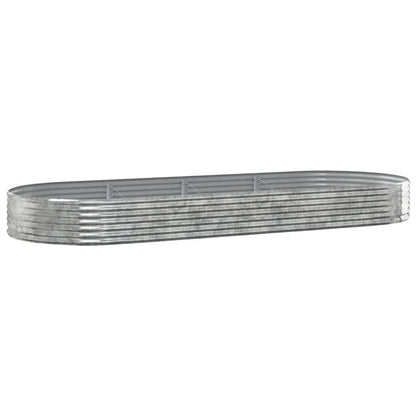 Letto Giardino Acciaio Zincato 373x140x36 cm Argento - homemem39