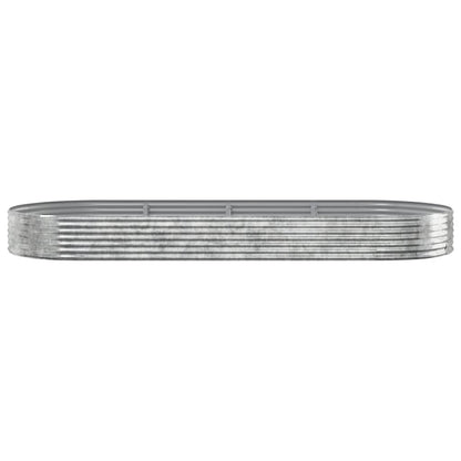 Letto Giardino Acciaio Zincato 373x140x36 cm Argento - homemem39