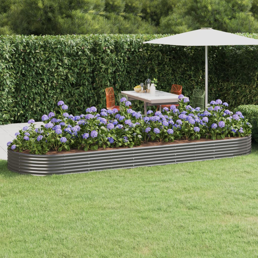 Letto Giardino Acciaio Zincato 450x140x36cm Grigio