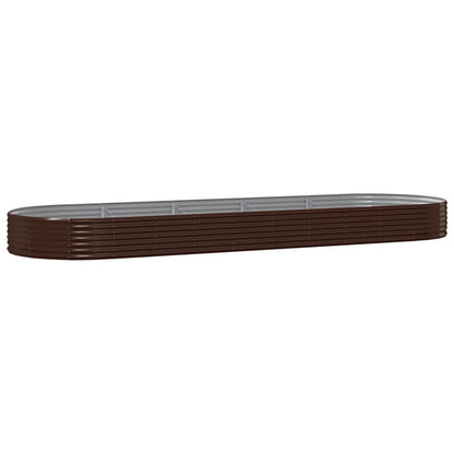 Letto Giardino Acciaio Zincato 450x140x36 cm Marrone | homemem39