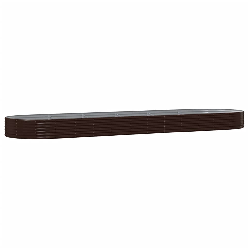 Letto Giardino Acciaio Zincato 523x140x36 cm Marrone | homemem39