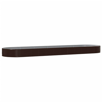 Letto Giardino Acciaio Zincato 523x140x36 cm Marrone | homemem39