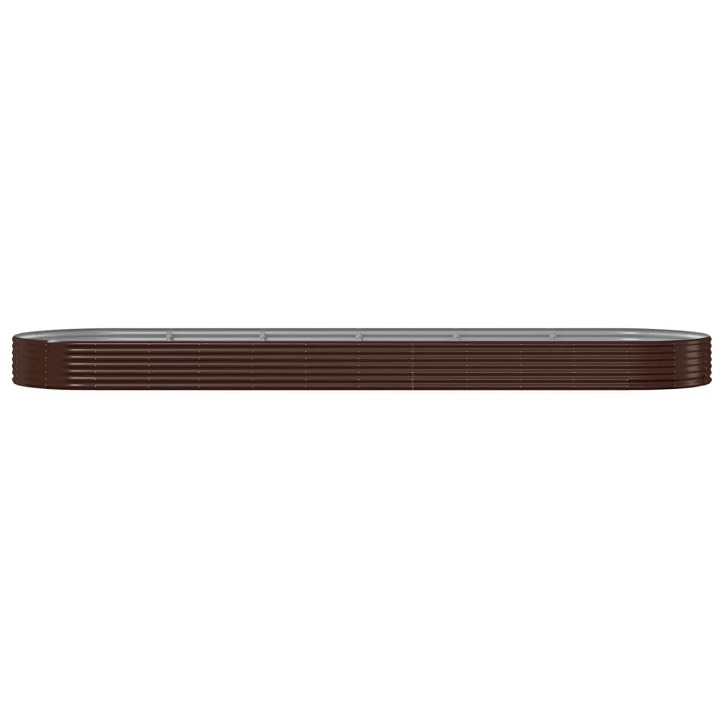 Letto Giardino Acciaio Zincato 523x140x36 cm Marrone | homemem39