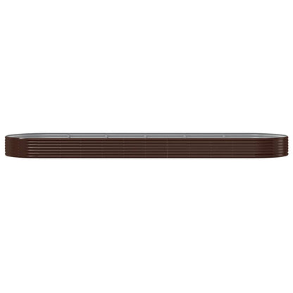 Letto Giardino Acciaio Zincato 523x140x36 cm Marrone | homemem39