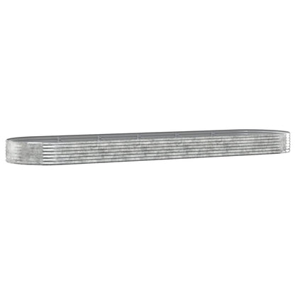 Letto Giardino Acciaio Zincato 523x140x36 cm Argento - homemem39
