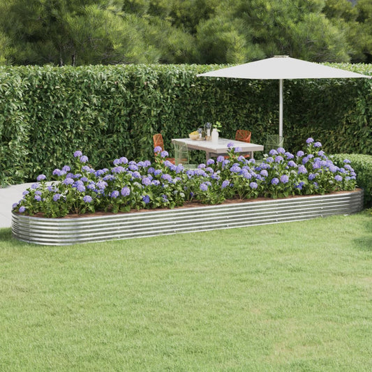Letto Giardino Acciaio Zincato 523x140x36 cm Argento - homemem39