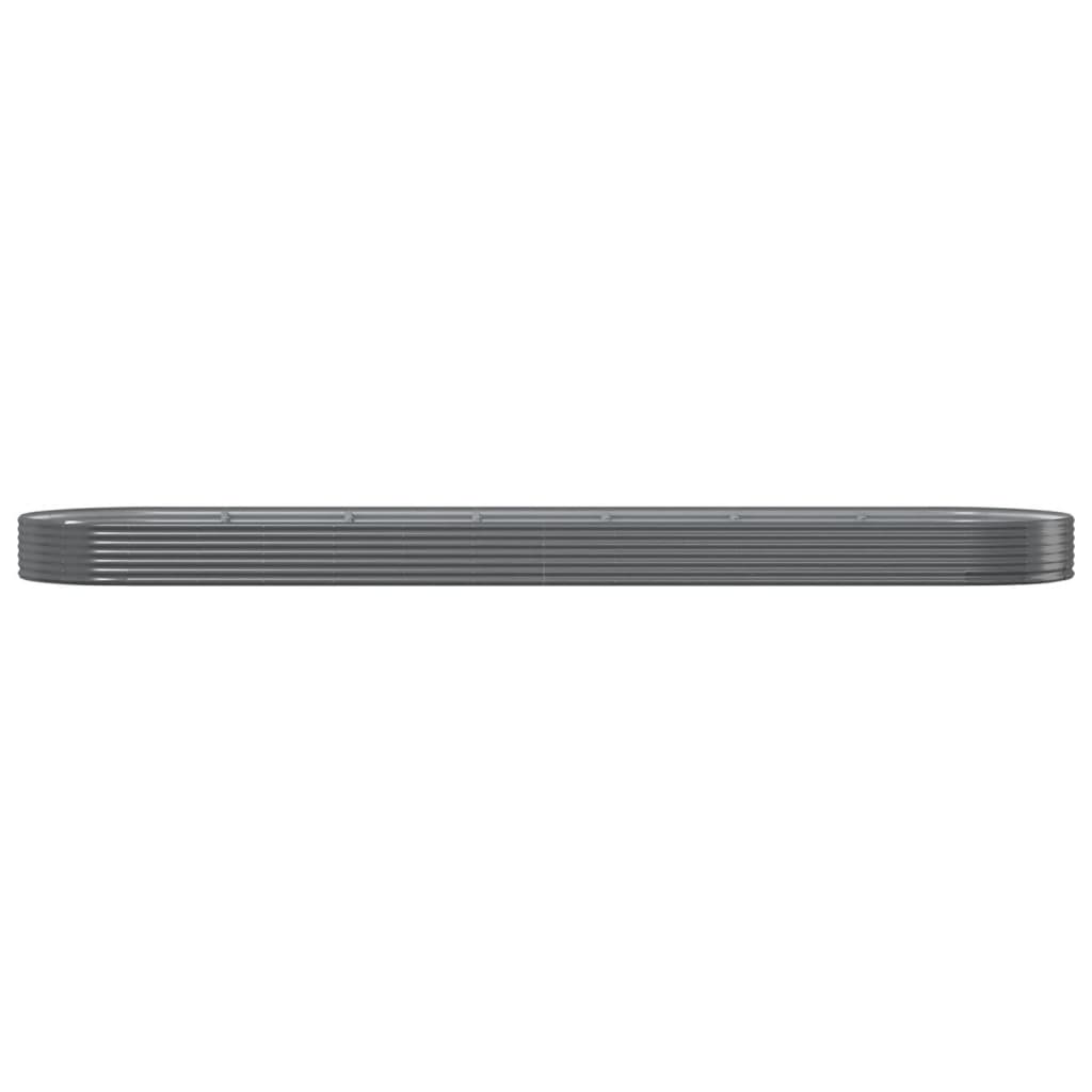 Letto Giardino Acciaio Zincato 600x140x36cm Grigio | homemem39