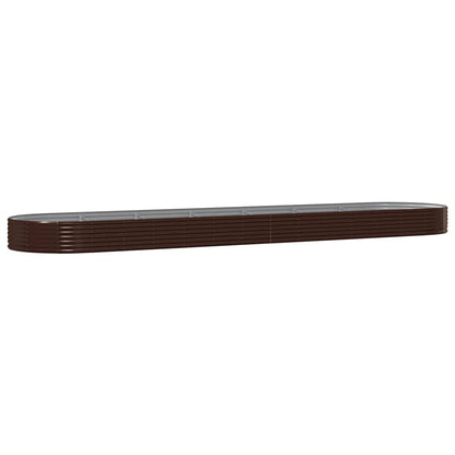 Letto Giardino Acciaio Zincato 600x140x36 cm Marrone | homemem39