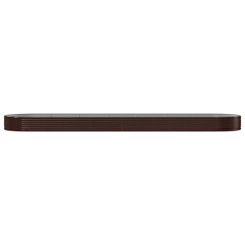 Letto Giardino Acciaio Zincato 600x140x36 cm Marrone | homemem39