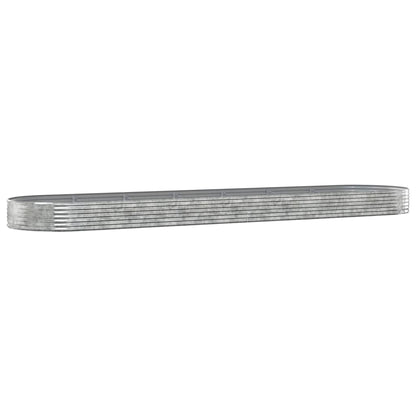 Letto Giardino Acciaio Zincato 600x140x36 cm Argento - homemem39