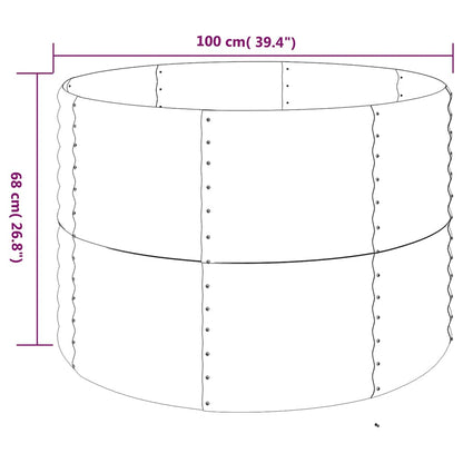 Letto da Giardino in Acciaio a Polvere 100x100x68 cm Antracite - homemem39