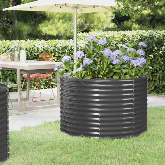 Letto da Giardino in Acciaio a Polvere 100x100x68 cm Antracite - homemem39