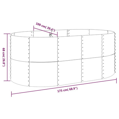Letto Giardino Acciaio Zincato 175x100x68 cm Verde | homemem39