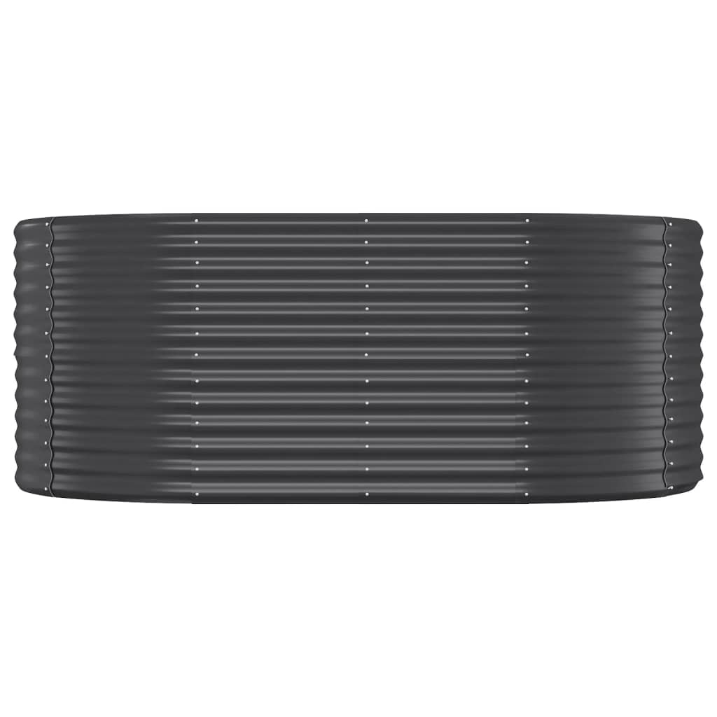 Letto da Giardino in Acciaio Zincato 175x100x68 cm Antracite - homemem39