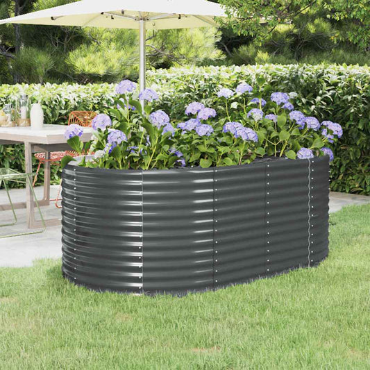 Letto da Giardino in Acciaio Zincato 175x100x68 cm Antracite | homemem39
