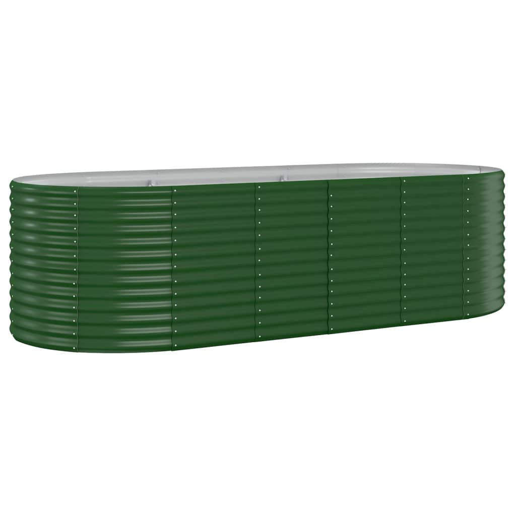 Letto Giardino Acciaio Zincato 249x100x68 cm Verde | homemem39