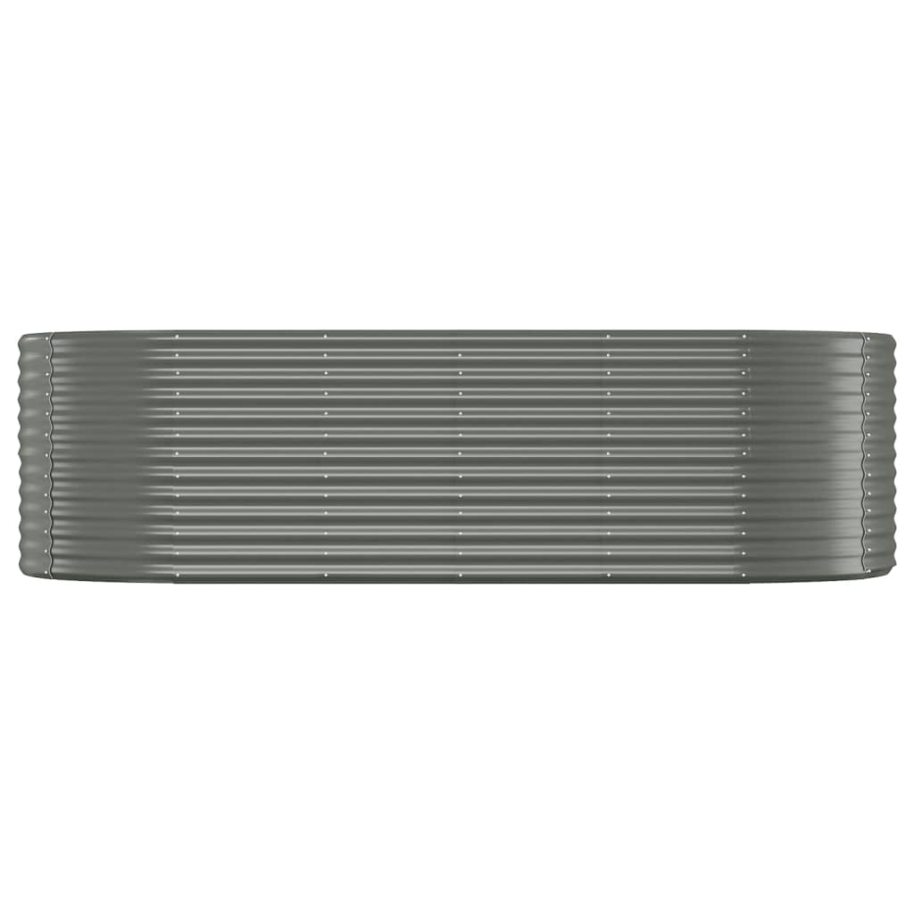 Letto Giardino Acciaio Zincato 249x100x68cm Grigio - homemem39