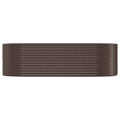 Letto Giardino Acciaio Zincato 249x100x68 cm Marrone
