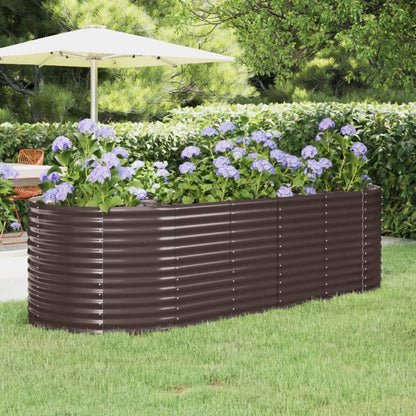 Letto Giardino Acciaio Zincato 249x100x68 cm Marrone