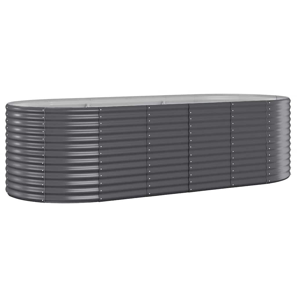 Letto da Giardino in Acciaio Zincato 249x100x68 cm Antracite | homemem39