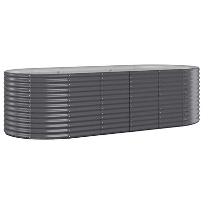 Letto da Giardino in Acciaio Zincato 249x100x68 cm Antracite | homemem39