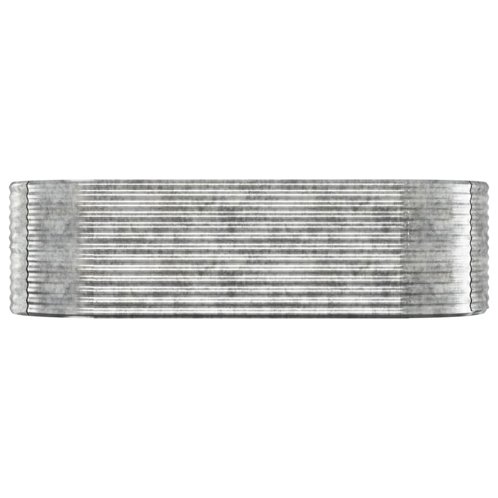 Letto Giardino Acciaio Zincato 249x100x68 cm Argento - homemem39