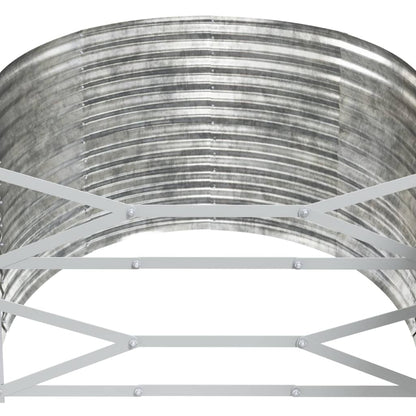 Letto Giardino Acciaio Zincato 249x100x68 cm Argento - homemem39