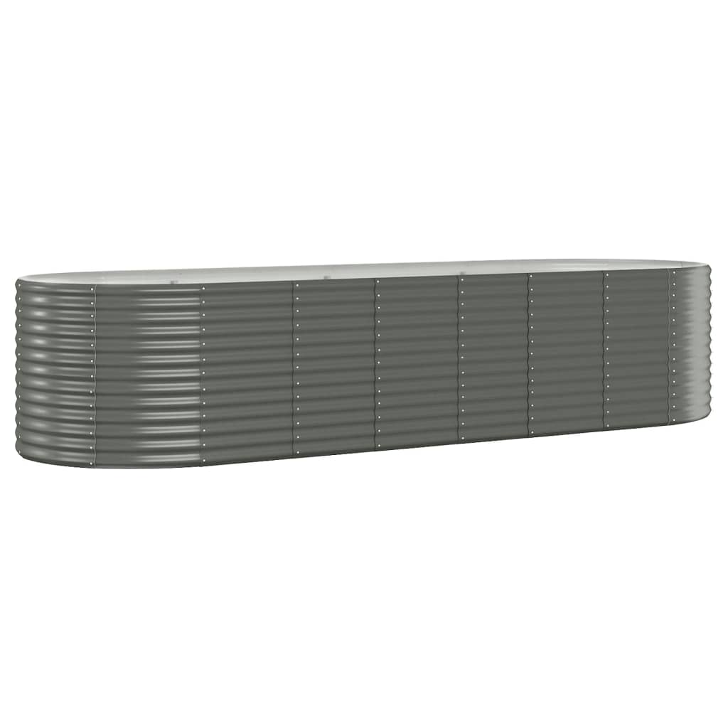 Letto Giardino Acciaio Zincato 322x100x68cm Grigio - homemem39