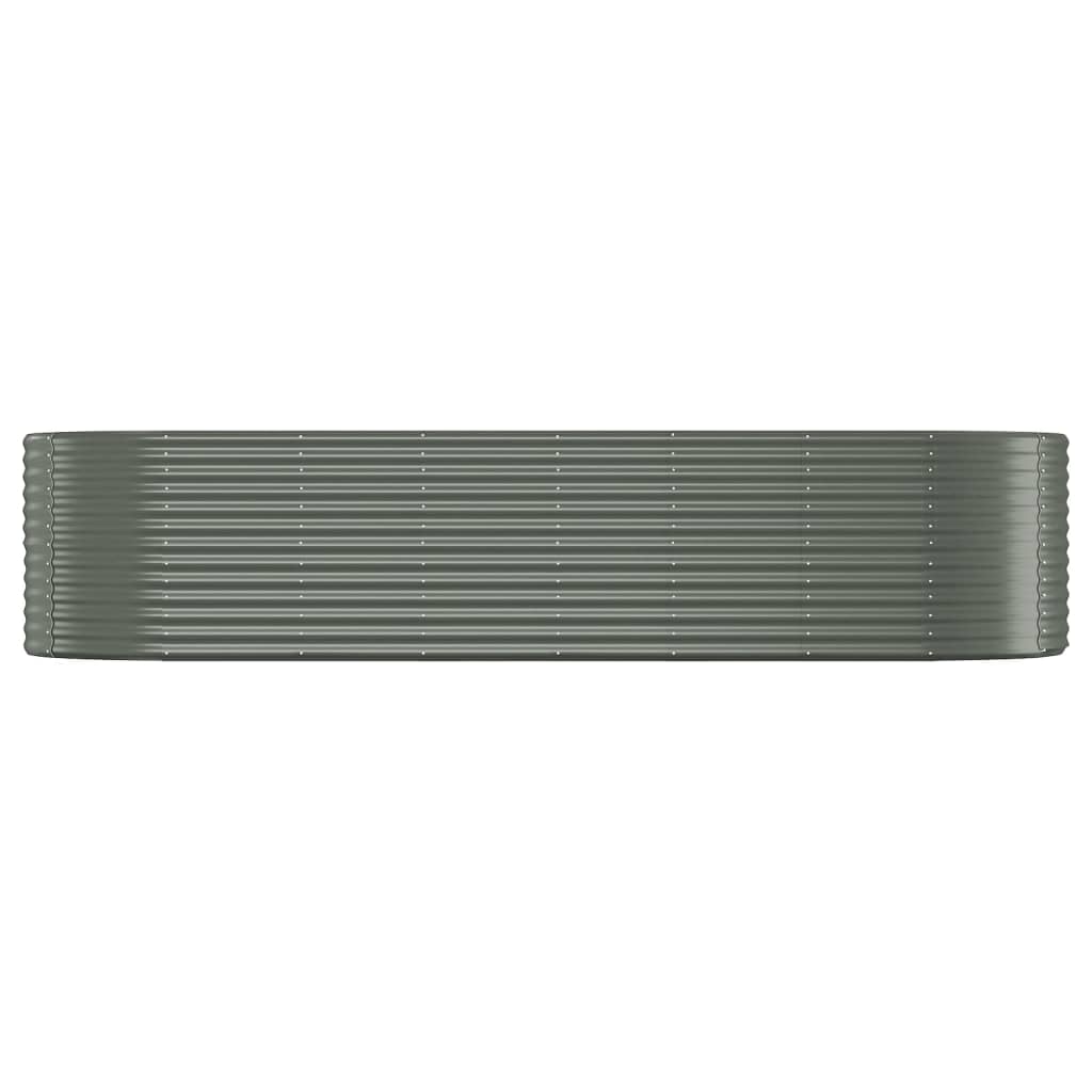 Letto Giardino Acciaio Zincato 322x100x68cm Grigio - homemem39